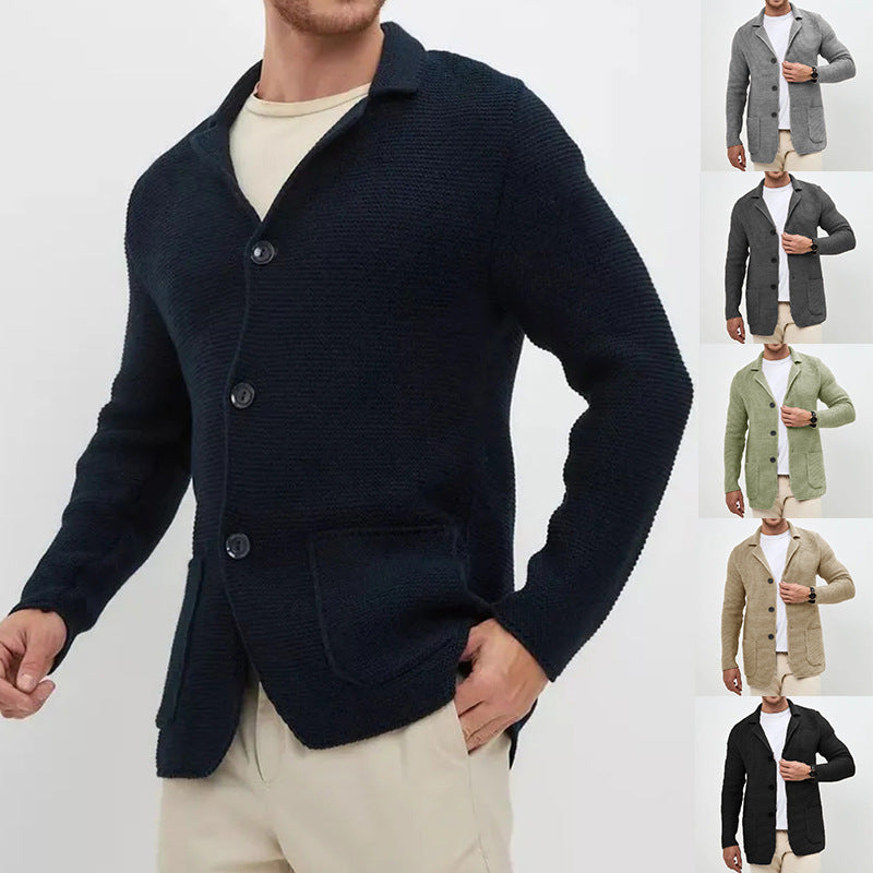 Herren Strickjacke mit warmem Schalkragen und praktischen Taschen Drune