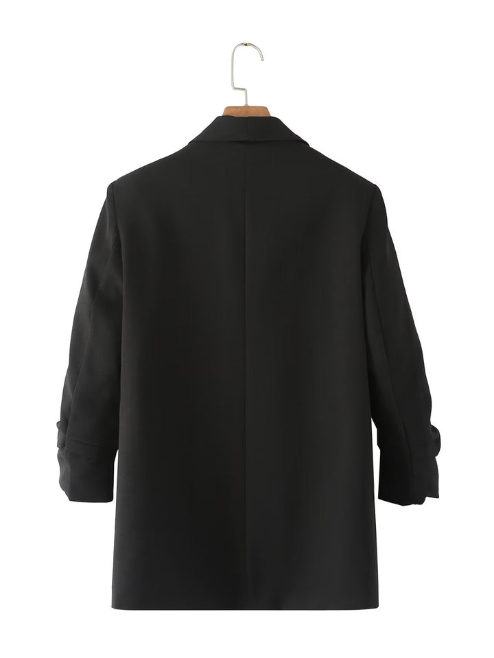 Damen Oversize Blazer ohne Verschluss Drune