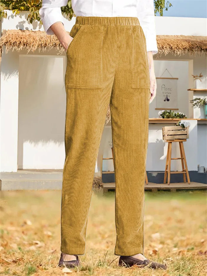 Drune | Unifarbene Cordhose für Damen