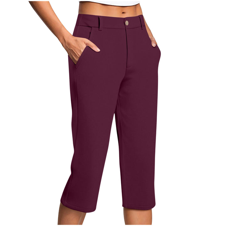 Damen Capri-Hose mit bequemer Passform und praktischen Taschen Drune
