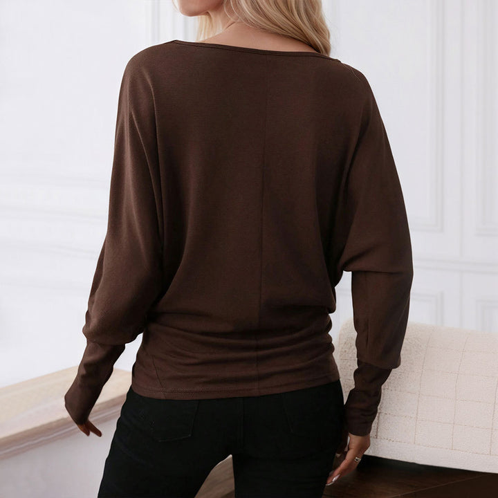 Damen Oversized Longsleeve-Shirt mit elegantem Rundhalsausschnitt und lässigem Design Drune
