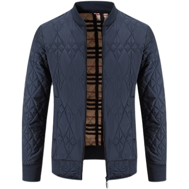 Drune | Herren Winter Steppjacke mit vorderem Reißverschluss und Bündchen