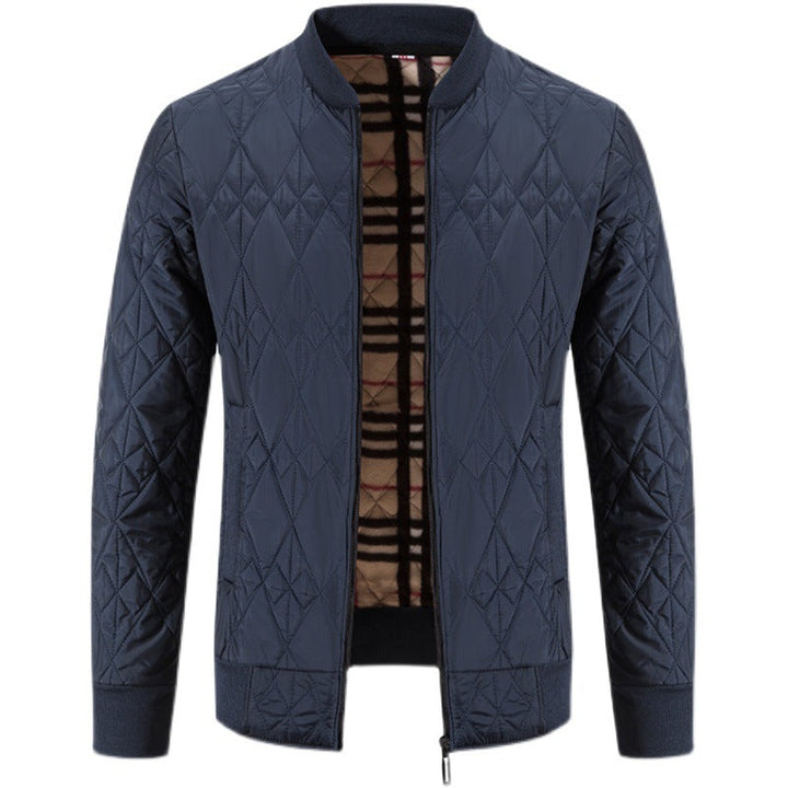 Drune | Herren Winter Steppjacke mit vorderem Reißverschluss und Bündchen