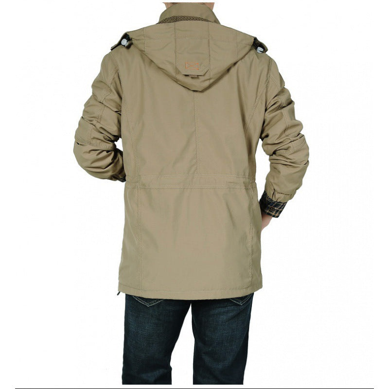 Herren nan leichte winddichte Fieldjacke mit atmungsaktivem Meshinnenfutter, zahlreichen Reißverschluss- und Klappentaschen sowie verstellbaren Ärmelmanschetten Drune