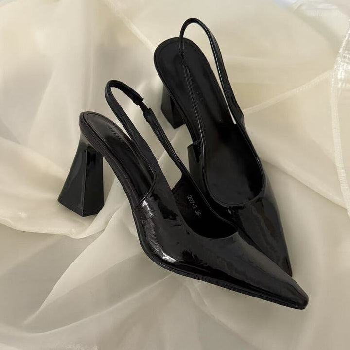 Damen Slingpumps mit Blockabsatz Drune