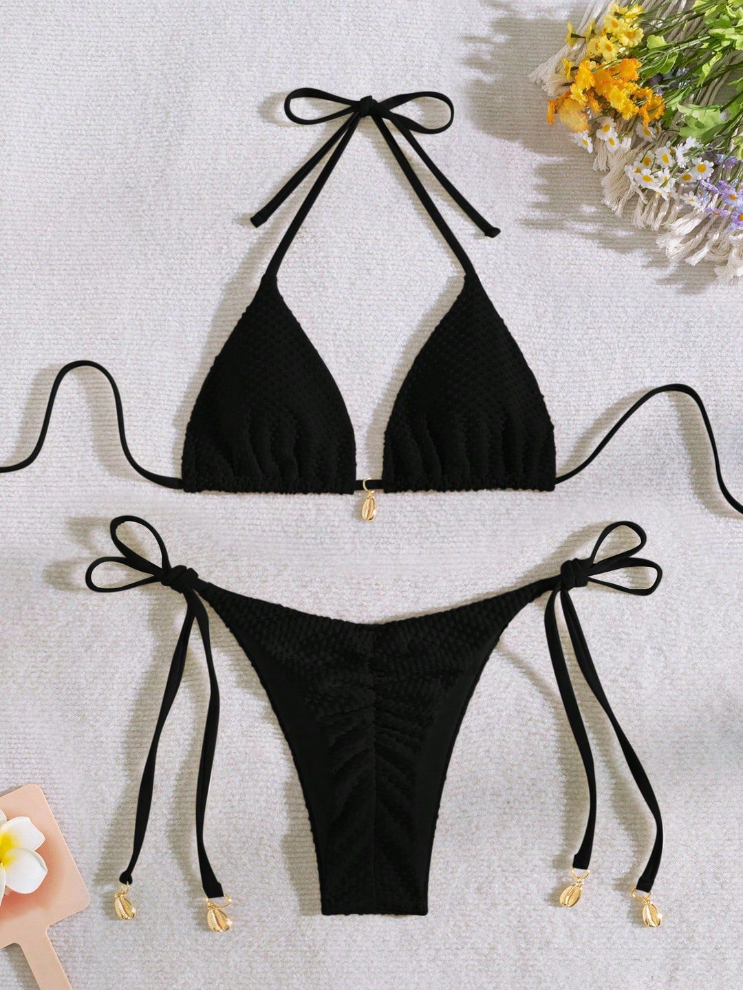 Damen Bikini mit strukturierter Oberfläche Drune