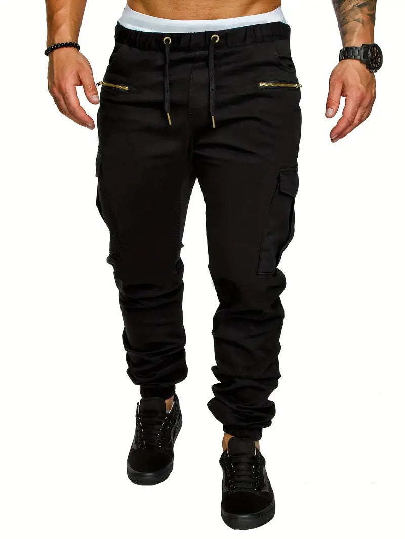 Herren Cargo-Jogginghose mit elastischem Bund und praktischen Reißverschlusstaschen Drune