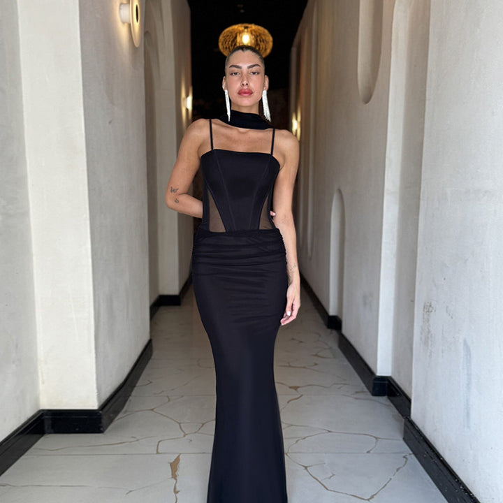 Damen Elegantes Abendkleid mit raffinierten Cut-Out-Details und figurformendem Design Drune