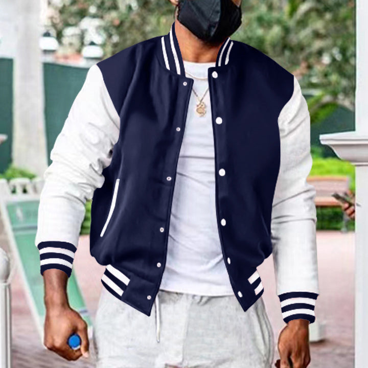 Herren varsity Jacke mit sportlichem Design und funktionalen Taschen Drune