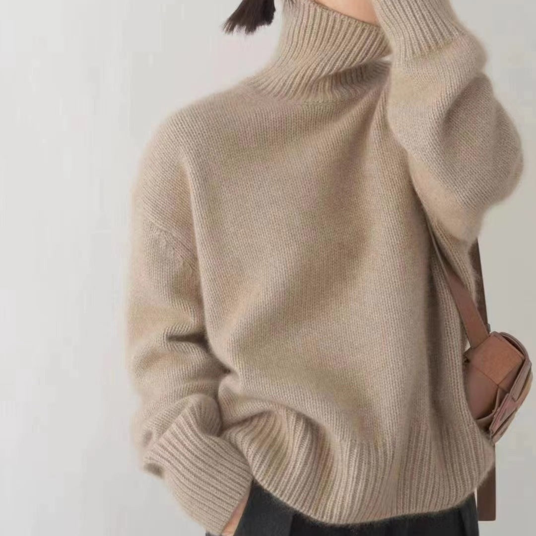 Damen Kuscheliger Rollkragenpullover aus hochwertigem Strick Drune