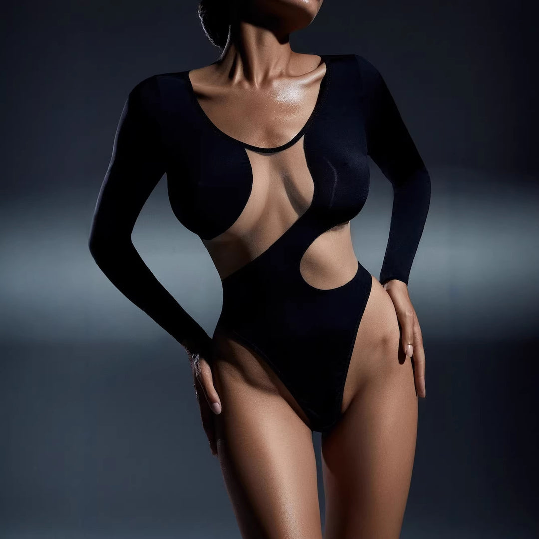 Damen Body mit innovativem Design und raffinierten Netz-Elementen Drune