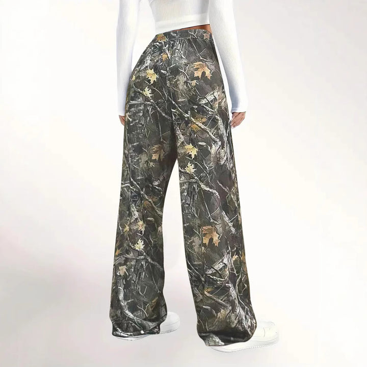 Damen Bequeme Cargohose im angesagten Camouflage-Design Drune