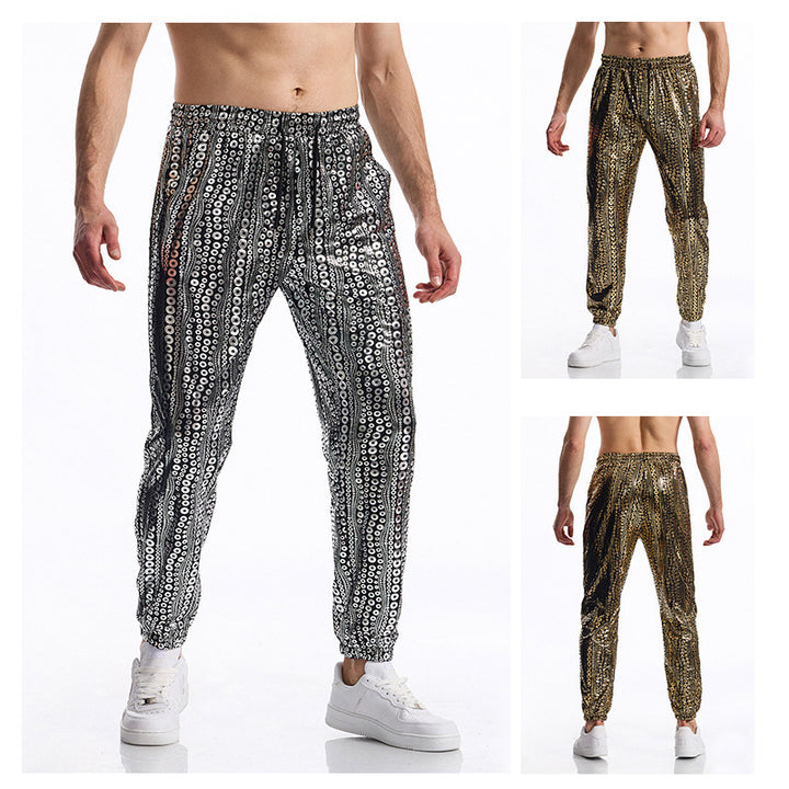 Herren Glamouröse Pailletten-Jogginghose Drune