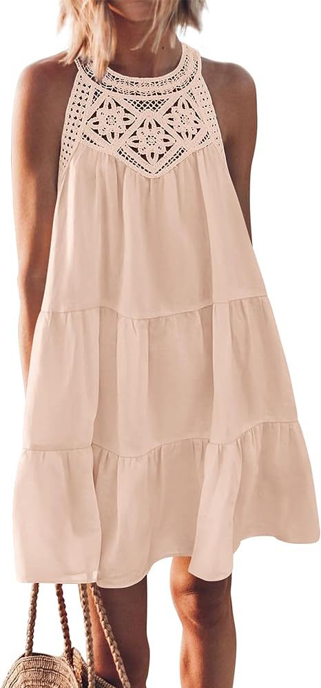 Damen Boho Chic Sommerkleid Drune