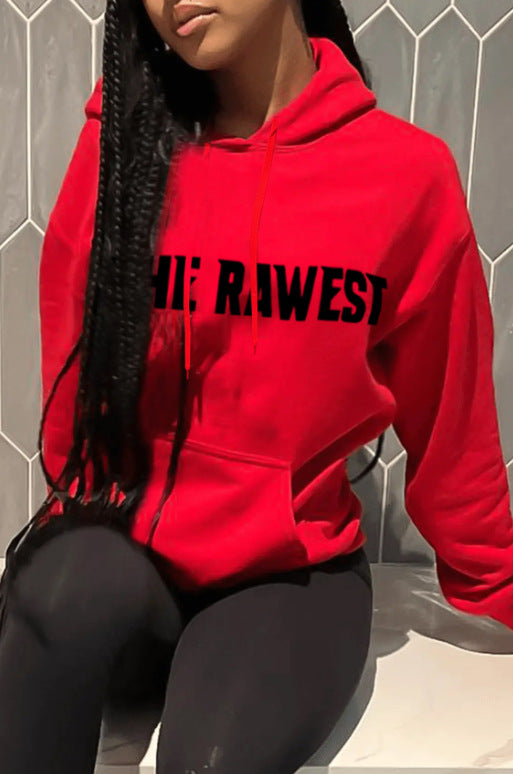 Damen Kapuzenpullover mit inspirierendem Schriftzug Drune