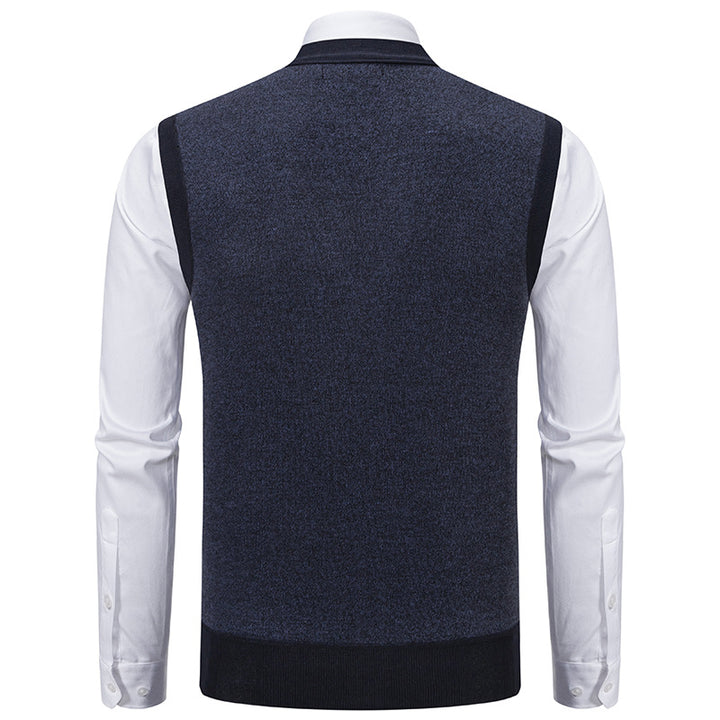 Herren elegante Strickjacke mit modernem Karomuster Drune