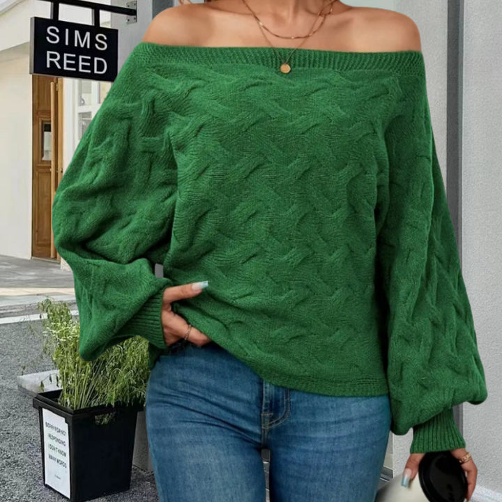 Damen Oversized Strickpullover mit strukturiertem Design Drune