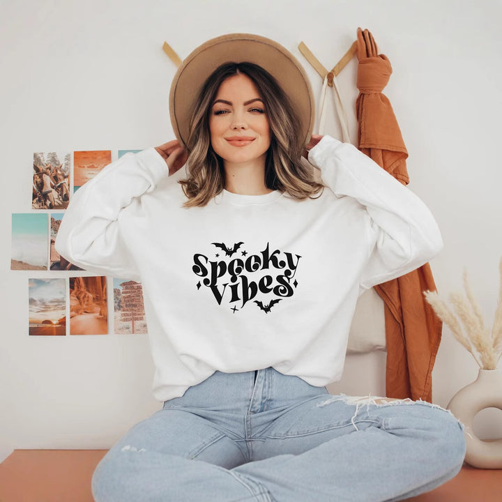 Damen Sweatshirt mit verspieltem Halloween-Design und bequemer Passform Drune