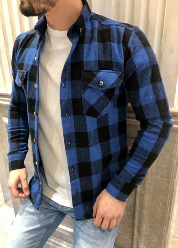 Drune | Hemd Karierter Flanell Relaxed Fit Langärmelig Mit Brusttaschen