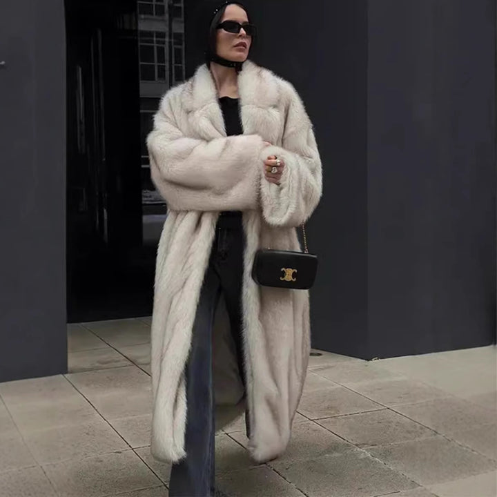 Damen Übergroßer Faux-Fur Mantel Drune
