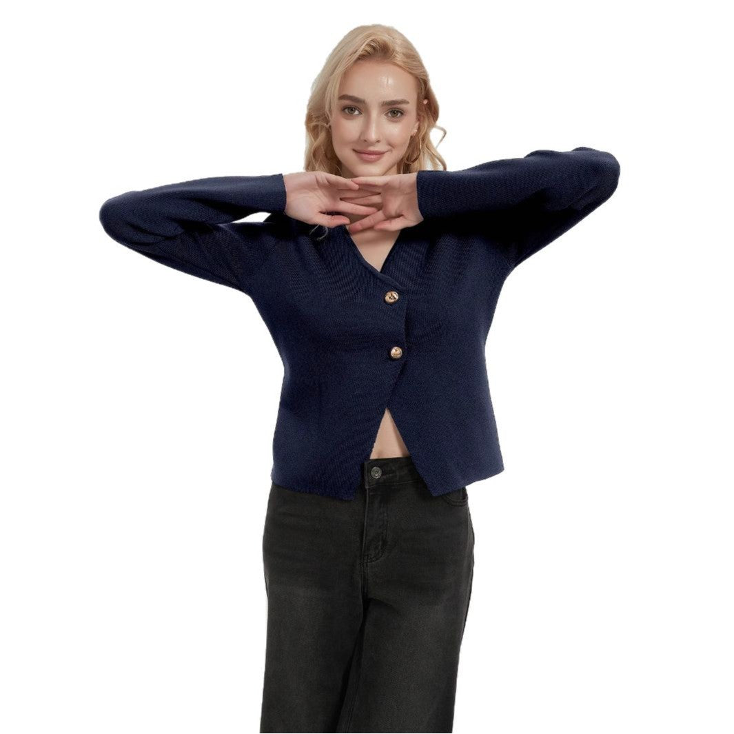 Damen Strickjacke mit eleganten Knopfdetails Drune