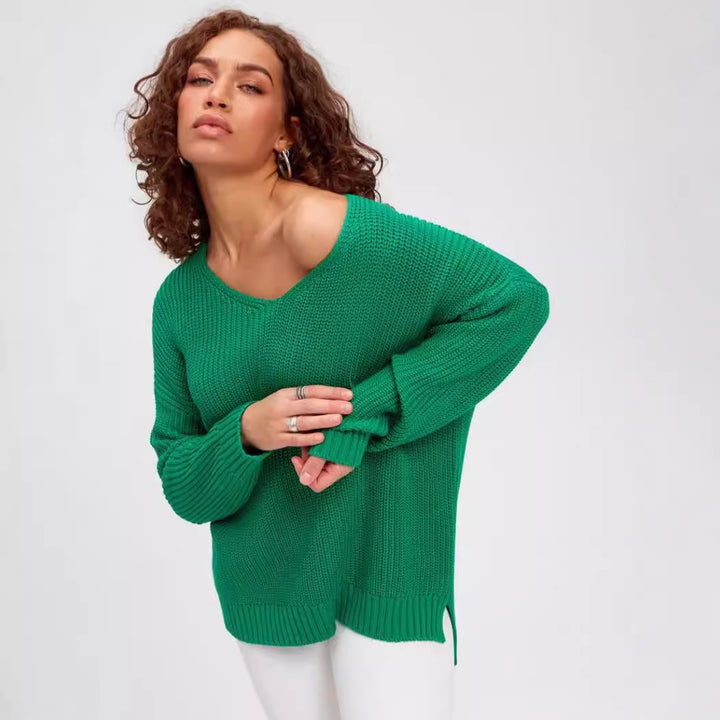 Damen oversized Strickpullover Drune