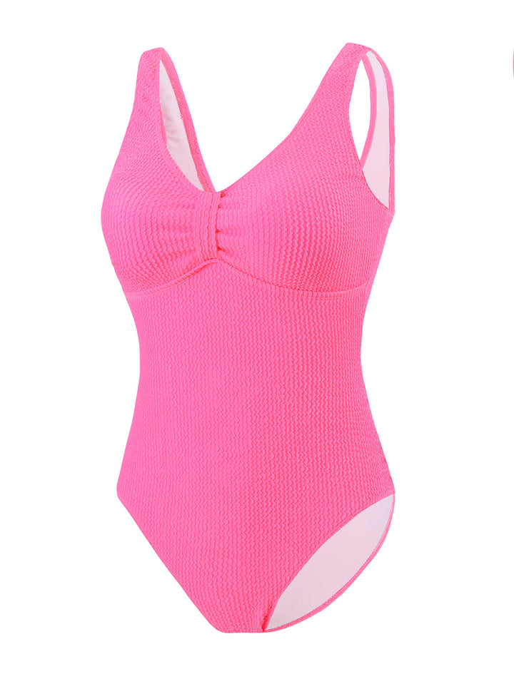 Damen Einteiler Badeanzug mit strukturierter Textur und elegantem Schnitt Drune