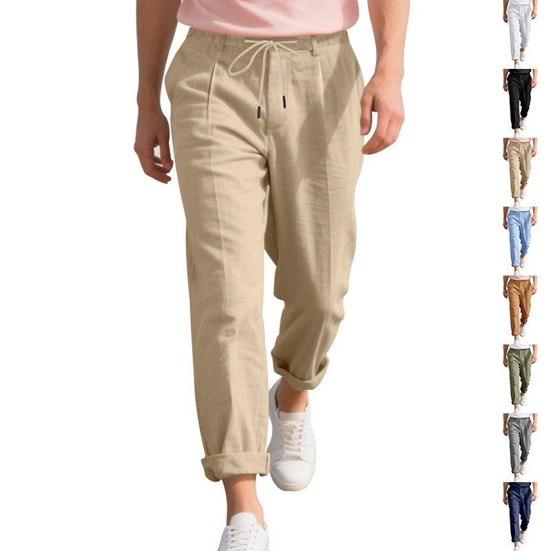 Herren lässige Sommerhose mit elastischem Bund und atmungsaktivem Material Drune