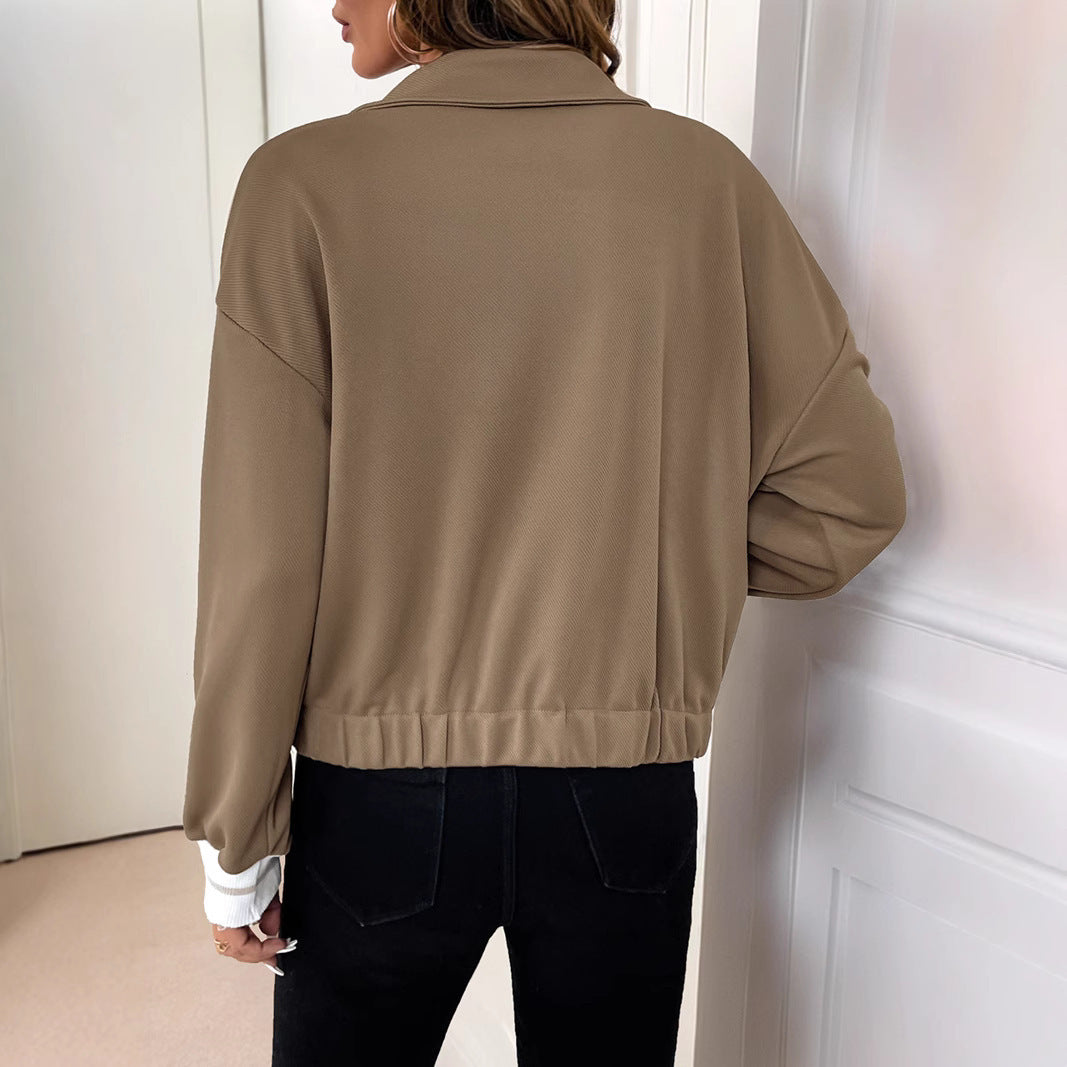 Damen lässige Oversized Jacke mit praktischen Taschen Drune
