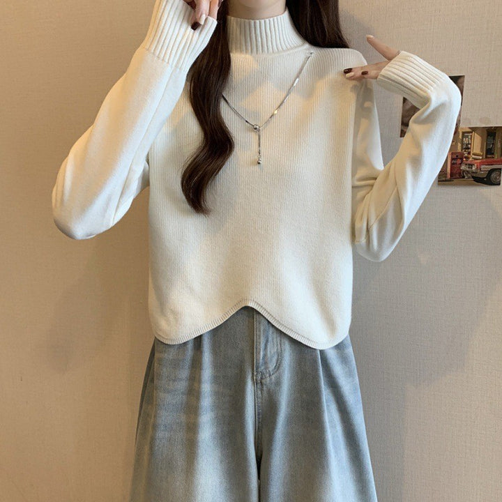 Damen eleganter Rollkragenpullover im lässigen Schnitt Drune