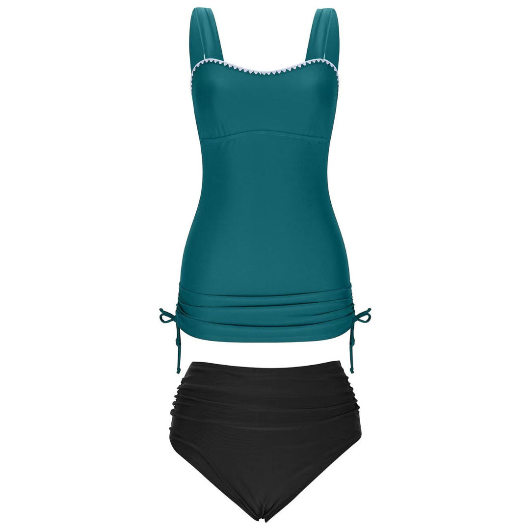 Damen Tankini-Set mit verstellbaren Trägern und seitlicher Raffung Drune