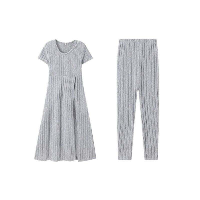 Damen Gemütliches Strickkleid und Leggings Set Drune
