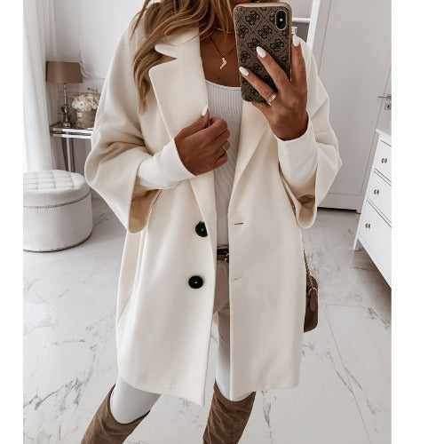Damen eleganter Oversized-Mantel Drune