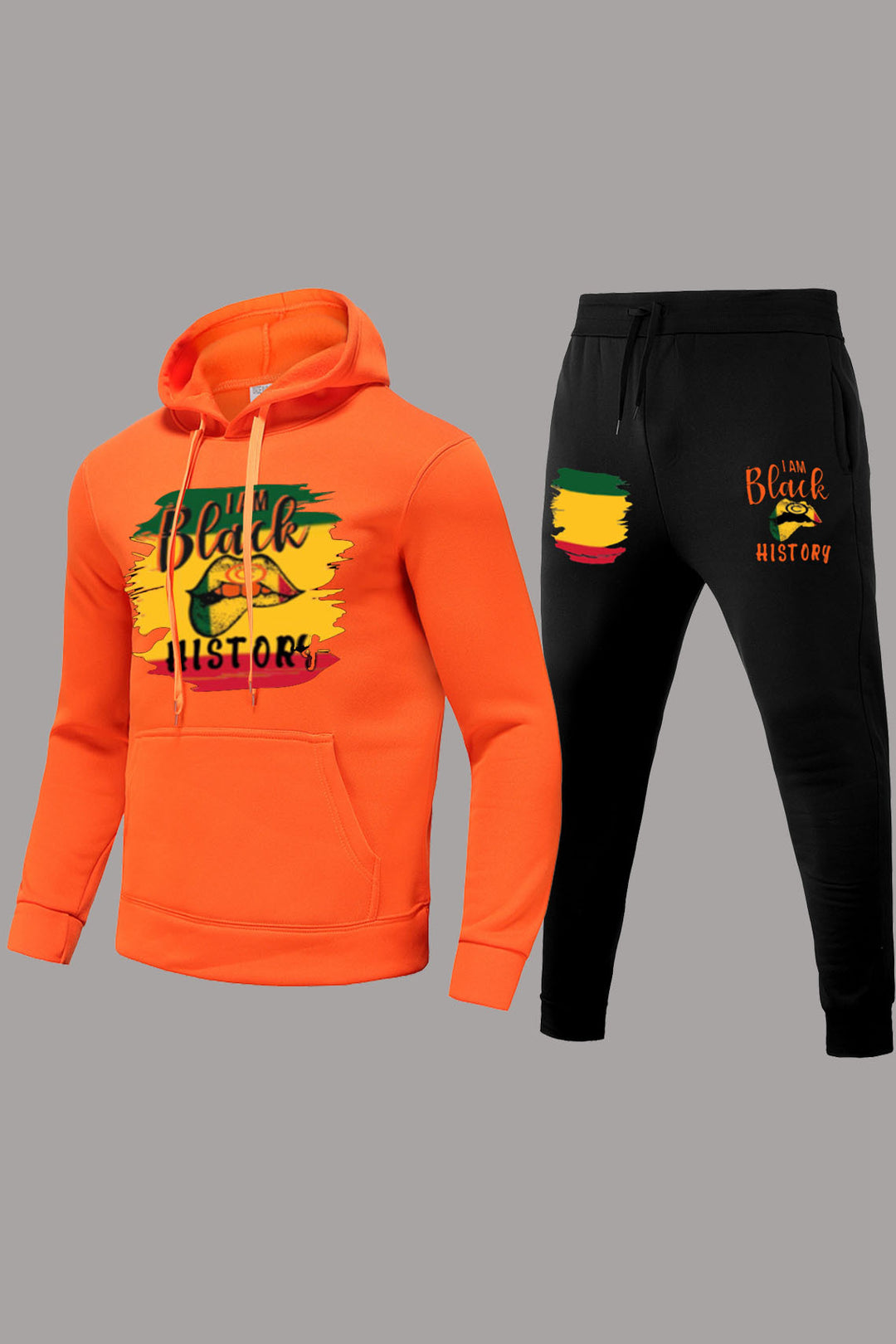 Damen Freizeit Hoodie- und Jogginghose Set mit kreativem Statementdruck Drune