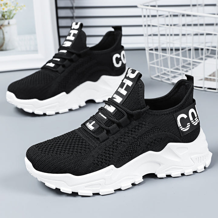 Damen nan nahtloser 3D-Strick Slip-On Sneaker mit elastischem Schlupfschaft, gepolsterter Fersenlasche und griffiger Hybridprofilsohle Drune