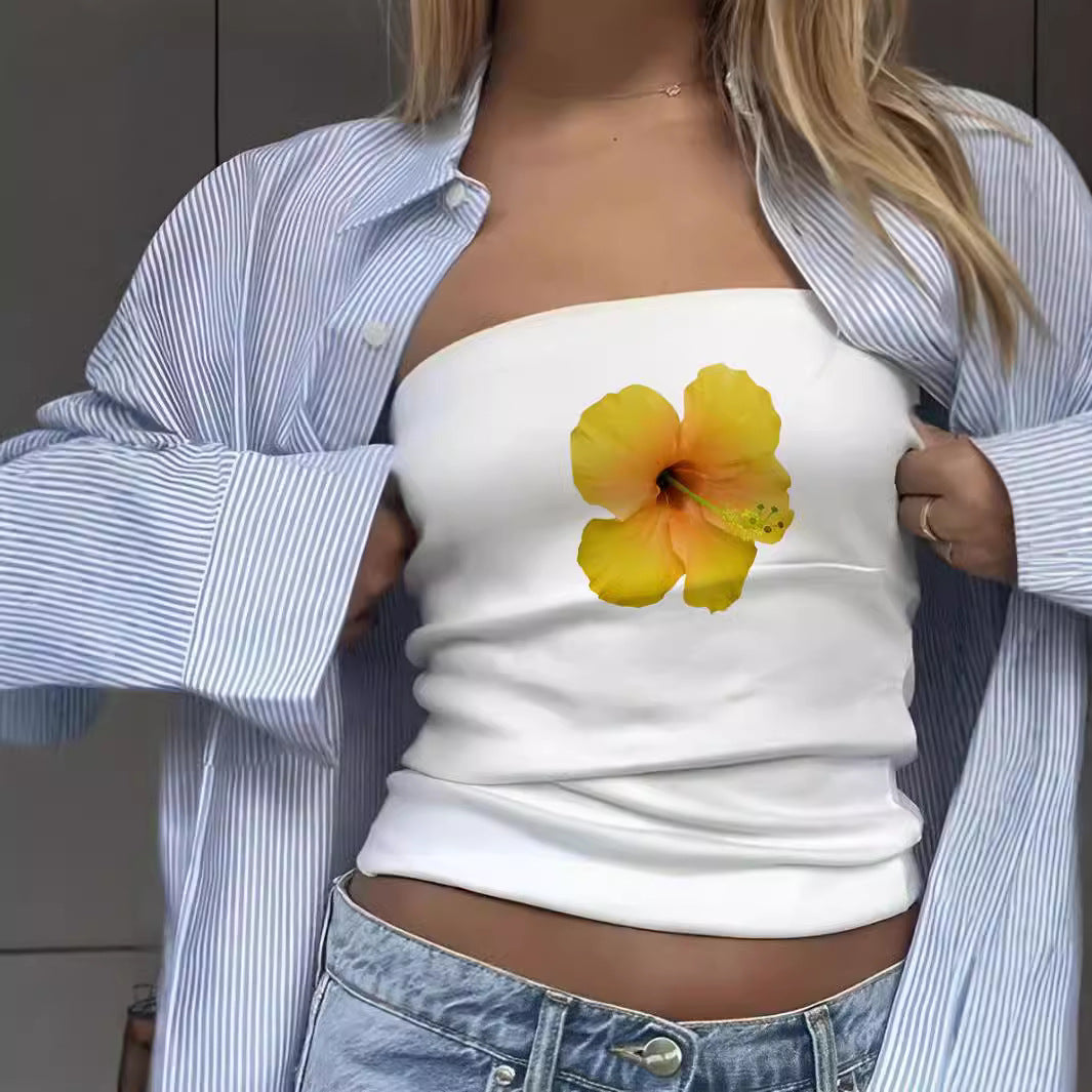 Damen Bandeau-Oberteil mit sportlichem Frankreich-Design Drune