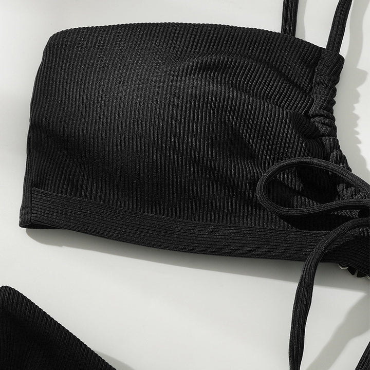 Damen Bikini-Set mit bindbarem Oberteil und hohem Beinausschnitt Drune
