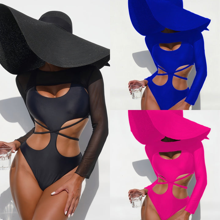 Damen Crop-Top Bikini-Set mit stilvollem Überwurf Drune