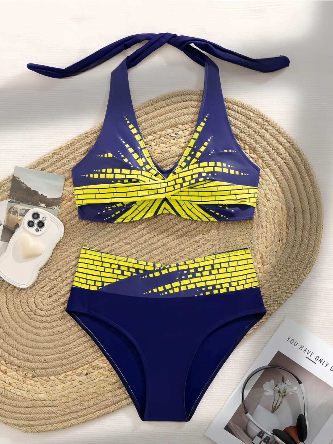 Damen Bikini-Set mit exquisitem Karomuster Drune