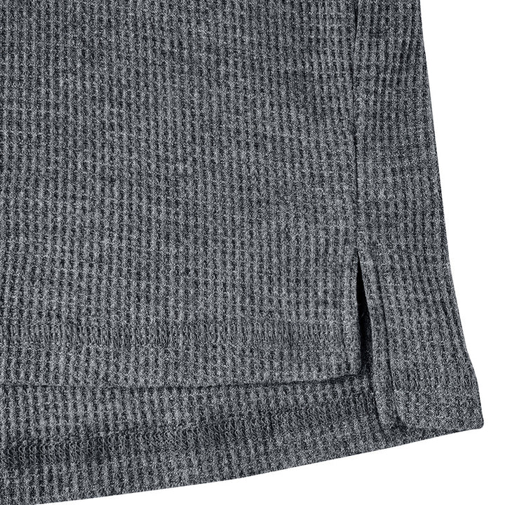 Herren Langarm-T-Shirt mit strukturiertem Design und bequemem Rundhalsausschnitt Drune