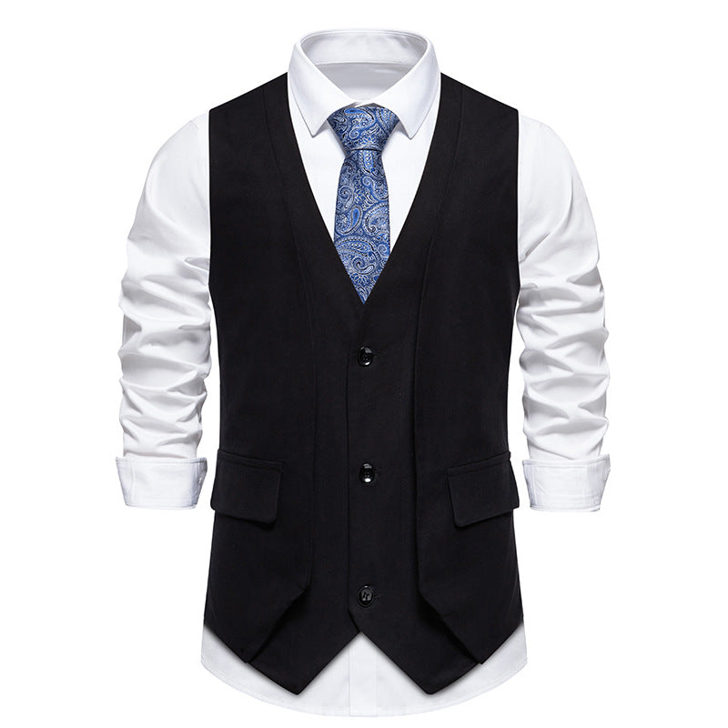 Herren elegante Weste mit schmalem Schnitt und praktischen Taschen Drune