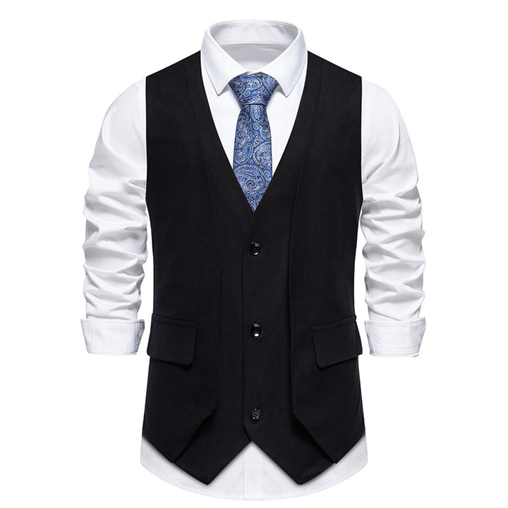 Herren elegante Weste mit schmalem Schnitt und praktischen Taschen Drune