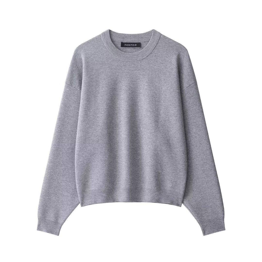Damen lässiger Sweatpullover mit weitem Schnitt und modernem Rundhalsausschnitt Drune