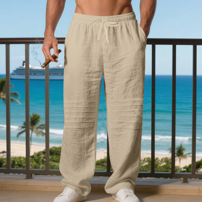 Herren entspannte Strandhose im lässigen Stil mit praktischen Taschen Drune