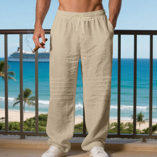 Herren entspannte Strandhose im lässigen Stil mit praktischen Taschen Drune
