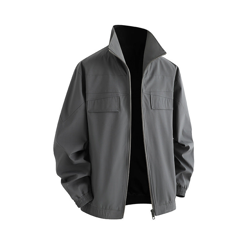 Herren Freizeitjacke mit praktischen Taschen und hohem Kragen Drune