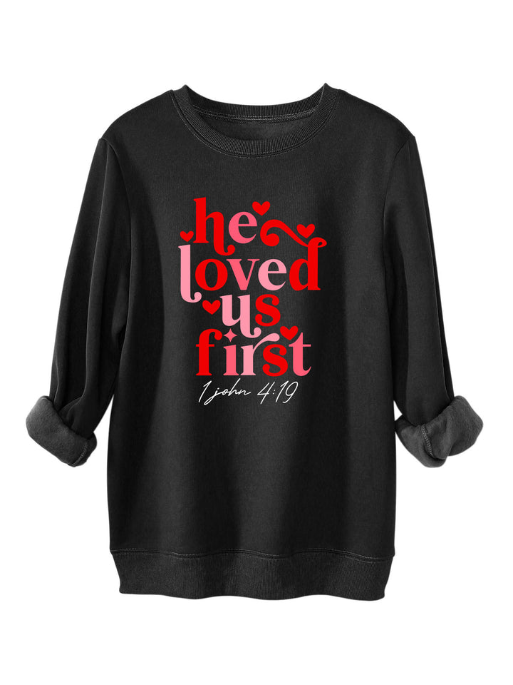 Damen Sweatshirt mit freundlichem Spruch und lässigem Schnitt Drune