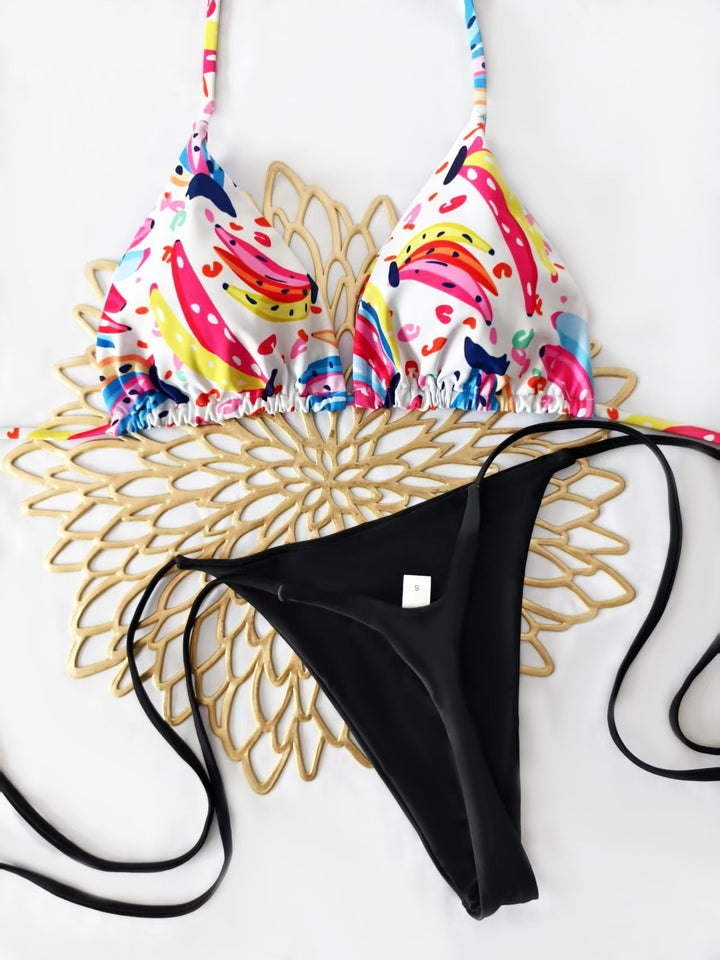 Damen Bikini-Set mit trendigem Animal-Print und modischem Schleifen-Detail Drune