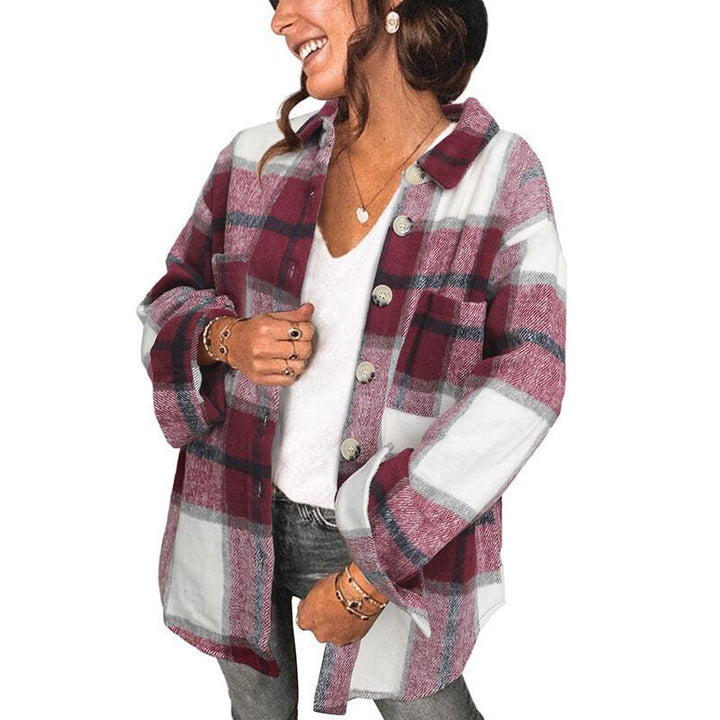 Damen Karierte Overshirt Drune