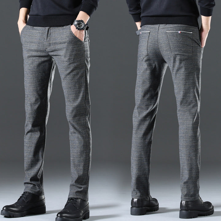 Herren moderne Chinohose mit elastischem Bund und seitlichen Taschen Drune